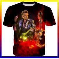 จอห์นนี่ Hallyday เสื้อยืด Lengandary Frence Singer พิมพ์ 3D Street Wear ผู้ชายสบาย ๆ แฟชั่นพลัสขนาดเสื้อยืดเด็ก XS-5XL