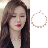 XiaoboACC K Drama Crash Landing On You S925 Silver Needle Earrings Necklace