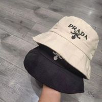 High quality fashion brand p family fashion Bucket hat female summer pradaˉsunshade sunscreen hat casual casual bucket hat small face