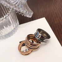 Classic high quality spring ring two luxury wedding rings for men and women rose gold ring jewelry, wedding gift