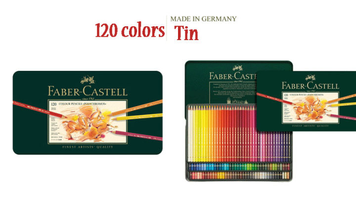 Faber-Castell Polychromos Colored Pencils, Tin Set of 12/24/36/60