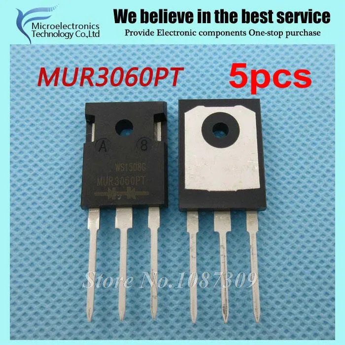 5ชิ้น-mur3060pt-mur3060ไดโอดกู้คืนเร็วถึง247ของแท้ใหม่