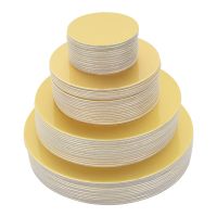 【hot】 10/16/22/26cm Gold Round Disposable Mousse Bottom Bracket Pastry Tray Baking Bakery Supplies ！