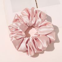 14CM Oversized Big Satin Silk Hair Scrunchies Pure Color Luxury Women Elastic Hair Bands Hair Ties Rubber Band Hair Accessories Hair Accessories