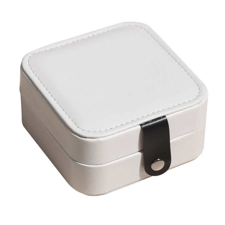 pu-กล่องเก็บของแบบเรียบง่ายชั้นเดียว-กล่องใส่เครื่องประดับพกพากล่องใส่เครื่องประดับต่างหูกล่องใส่แหวนเครื่องประดับขนาดเล็ก