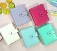 A7 Color 6 Binder Clip-on Notebook Leather Loose Cover Notebooks Kawaii Stationery