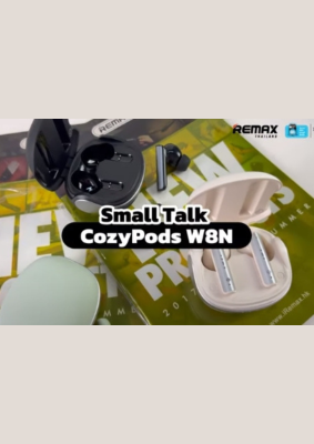 Small Talk BT/TWS CozyPods W8N,Black - หูฟังบลูทูธ Remax