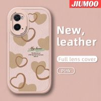 JIUMOO เคสสำหรับ A96 OPPO เคส A36 A76กระแสแฟชั่นแบรนด์สวยเคสโทรศัพท์สีซิลิกาเจลนุ่มหนังบางๆปกป้องเลนส์จากเคสกันกระแทก