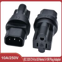 ☒❀ US NEMA 5-15R Female to IEC 60320-C14 Male Travel Power Adapter USA American 3 Prong Receptacle To C14 Power Converter Connector