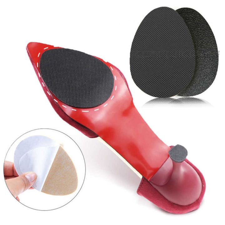 1-pair-self-adhesive-anti-slip-pads-shoes-mat-high-heel-sole-protectorrubber-cushion-insole-forefoot-high-heels-sticker-pads-new-anti-friction-insole-สติกเกอร์พื้นรองเท้า