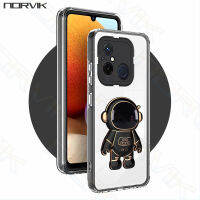 NORVIK เคสใส่โทรศัพท์สีดำสำหรับ Xiaomi 11T Redmi Note 12 POCO X5 11 10S 12C A1 10A X4 Lite Pro Plus 4G 5G NE เคสโปร่งใสใส3 In 1เกราะหนาป้องกันการตกฝาหลัง n9-1