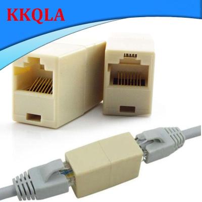 QKKQLA Network Ethernet Coupler RJ45 Female Extender Cable LAN Connector Socket Dual Straight Head Lan Cable Joiner