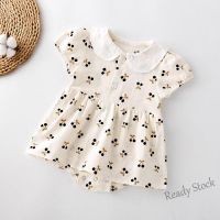 【Ready Stock】 ™ C22 Toddle Girl Romper Clothes Newbron Infant Summer Korean Fashion Cherry Printed Short Sleeves Jumpsuit Baby Girls Cute Jumper Onesie