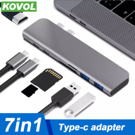 KOVOL Hub Đa Năng 7 Trong 1 USB Type-C Dual-c 7in1 HUB USB 3.0 Type-C Sạc Nhanh Bộ Chuyển Đổi Tương Thích HDMI Cho MacBook Pro Bộ Chia USB OTG 3.0 thumbnail