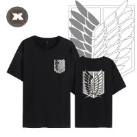 Top-quality Attack On Titan T-shirt Cosplay Short Sleeve Unisex student Tops Regiment Eren Mikasa Levi Anime Casual Tee Loose Shirts