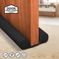 Under Door Draft Stopper / Breeze Weather Stripping Blocker / Adjustable Double Draft Noise Reduction Blocker Sweeps / Energy Saving Sound Dust Proof House Door Bottom Sealing Strip