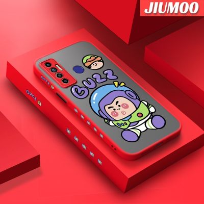 เคส JIUMOO สำหรับ Tecno Camon 17P Spark 8 Pro Spark 8 P เคสการ์ตูนน่ารักลายฉวัดเฉวียนบางๆเคสโทรศัพท์โปร่งใสฝ้าซิลิโคนขอบสี่เหลี่ยมด้านข้างคลุมทั้งหมดเคสนิ่มป้องกันเลนส์กล้อง