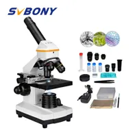 【Fast delivery+HOT SALE】SVBONY SV601 Compound Monocular Microscopes, Microscopes for Kids Students Adults, 40-1600X Magnification, LED Illumination, 2X Barlow Lens, Biological Microscopes for School Laboratory Home Education