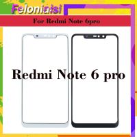 10ชิ้น/ล็อตสำหรับ Xiaomi Redmi Note Note 6 PRO แผงหน้าจอสัมผัสด้านหน้าด้านนอกเลนส์กระจกหน้าจอสัมผัสไม่มี LCD ไม่มี Digitizer