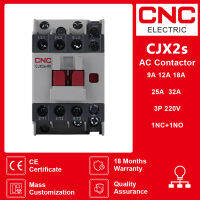 CNC CJX2s AC คอนแทค3เฟส3ขั้วโลกไม่มี NC ขดลวดแรงดันไฟฟ้า220โวลต์5060เฮิร์ตราง Din 3จุด1NO 1NC