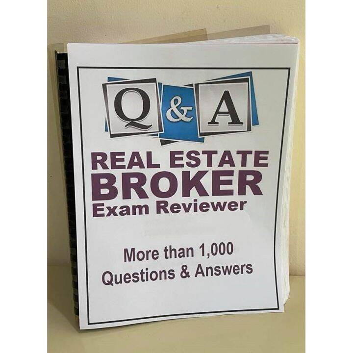 Real Estate Broker Board Examination Quick Reviewer | Lazada PH