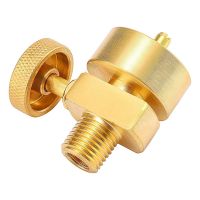 Brass Valve 1LB Brass Valve +1/4 Inch NPT Male &amp; M8X1 Female Thread Fire Pit Stove BBQ