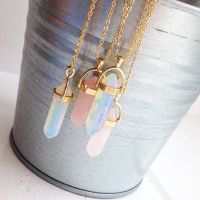 【CC】◘ Corinada Hexagonal Column Pendants Stone Pendant Jewelry