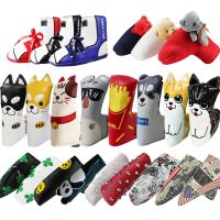 1 pcs Golf Putter Cover for Blade Putter PU Leather Waterproof/Soft Knitted Fabric Good Protection Cartoon Golf Club Head Covers Towels