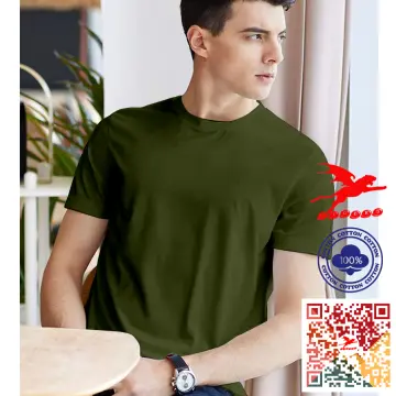 FATIGUE (ARMY GREEN) ACTIVE LIFE ROUND NECK T SHIRT FOR MEN