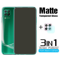 3in1 MatteสำหรับHuawei Nova 7 Se 7i 5T Y6p 2020 Huawei Y9 2019 Y9 Prime 2019 Y9s Full-Screenกระจกเทมเปอร์ด้านหลังHydrogelเลนส์กล้องถ่ายรูปHuawei P40 P30 P20 Lite P20 Pro Y7p Y8p Y7 2019