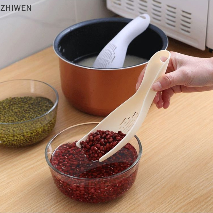 zhiwen-เครื่องล้างข้าวแบบอเนกประสงค์ในห้องครัวช้อนตักน้ำเครื่องกรองแบบพกพาไม่ล่อมือ