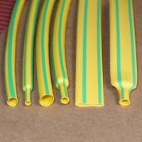 5M/Lot Yellow &amp; Green - 2MM 4MM 6MM 8MM 10MM 12MM Assortment Ratio 2:1 Polyolefin Heat Shrink Tube Tubing Sleeving Cable Sleeves Cable Management