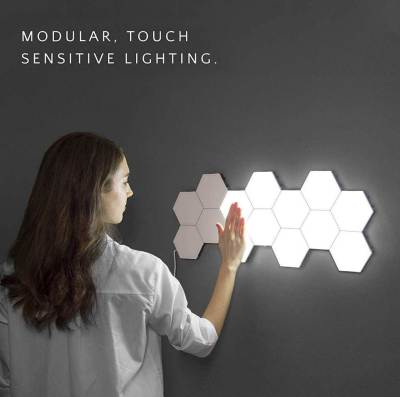 New Creative Honeycomb Wall Lights Sensitive Hexagonal Lamps LED Night Light Magnetic Wall lamp Touch Control Quantum Modular