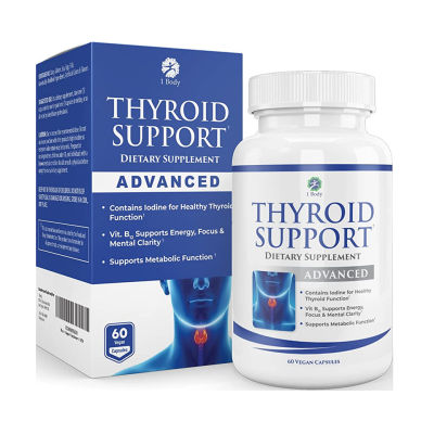 1 Body Thyroid Support Supplement for Women and Men 60 Vegan capsules