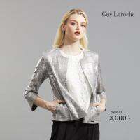 Guy Laroche Light Jacket Jersey(GY95CR) เนื้อผ้าบาง และยืดหยุ่น เป็นผ้าที่เคลือบสีเมทัลลิก เงิน