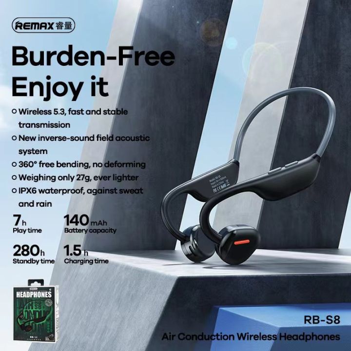 sy-remax-rb-s8-หูฟังบลูทูธ-หูฟังไร้สายใหม่ล่าสุด-burden-free-enjoy-it-true-wireless-bt-headset-ของแท้100
