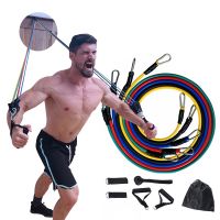 11 Pcs/Set Crossfit Latex Resistance Band Training Exercise Tube Yoga Rope Pull Elastic Rubber Expander Fitness Equipment Belt Exercise Bands