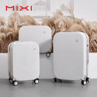 Mixi ดีไซน์เรียบง่ายใหม่เคสรถเข็นสำหรับผู้หญิงผู้ชาย20นิ้วกระเป๋าเดินทางขึ้นเครื่อง24นิ้วเคสถือขึ้นเครื่องกระเป๋าเดินทางต้านเชื้อแบคทีเรียล้อสปินเนอร์ระบบเงียบ TSA ล็อคแบบศุลกากร M9272