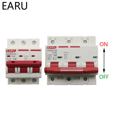 เบรกเกอร์ขนาดเล็กระบบพลังงานแสงอาทิตย์ DC 1000V 3P 6A 20A 16A 25A 32A 50A 63A 80A Fotovoltaik 125A MCB