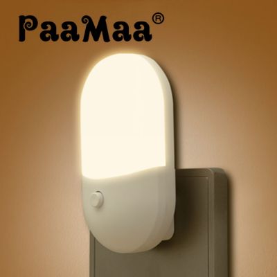 【CC】 PaaMaa Bedside Lamp Night light US Plug AC220V Bedroom for Children Corridor