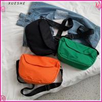 XUESHE สีทึบทึบ กระเป๋าสะพายไหล่แบบสั้น ไนลอนทำจากไนลอน จุได้มาก กระเป๋า Crossbody Versatil กระเป๋าแมสเซนเจอร์ ผู้หญิงผู้ชาย