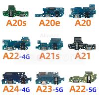 เดิมด้านล่าง SUB Board แท่นชาร์จชาร์จพอร์ตชาร์จ Flex Cable สําหรับ Samsung Galaxy A20 A20e A20s A21 A21s A22 A23 A24 4G 5G