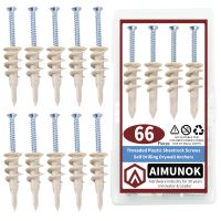 66pcs Self Drilling Drywall Anchors Wall Anchors and Screws for Drywall 33 Self-Tapping Anchors 33 8 x 1-1/8 Screws