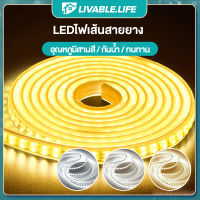 LL.ไฟเส้น led สองแถว ไฟประดับตกแต่ง ไฟเส้น ไฟเส้นled 220v กันน้ำ ไฟสายยาง led แสงวอร์มไวท์/แสงขาว/แสงเป็นกลาง พร้อมปลั๊ก