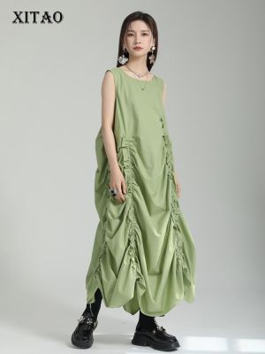 XITAO Dress Women  Loose Sleeveless Dress