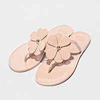 TB summer tory burchˉnew European and American cross-border womens flower pinch PVC flip-flops wear non-slip flat bottom slippers womens shoes