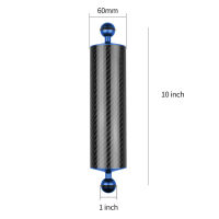 60มม.คาร์บอนไฟเบอร์ลอยลอยน้ำArm Dualลอยแขนยึดกล้องใต้น้ำดำน้ำถาดอุปกรณ์เสริมการถ่ายภาพ