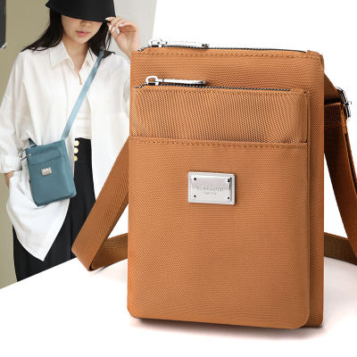 Womens Bag 2023 New Street Fashion Simple Shoulder Bag Nylon Casual Mobile Phone Change Crossbody Bag 2023