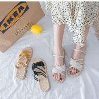 Sandals female fairy trend 2020 fashion all-match student ladies flat Roman shoes 凉鞋女仙女风潮2020时尚百搭学生女士平底罗马鞋