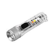 Mini T20 LED Flashlight USB Rechargeable Lamp Magnetic Warning Camping Flashlight